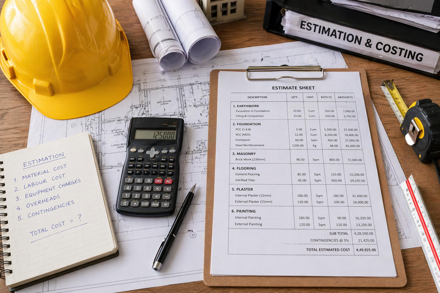 Estimation and costing cover